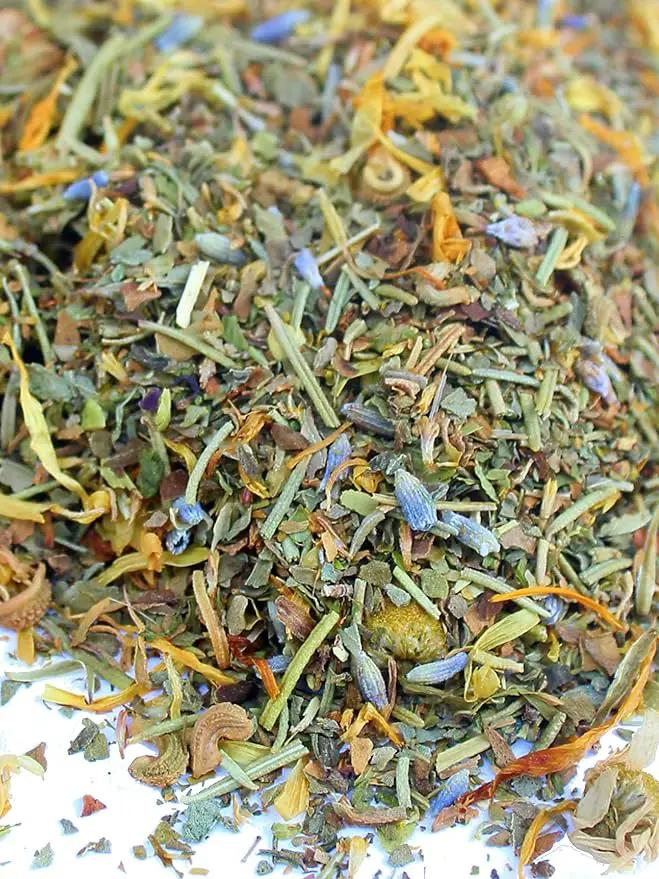 Pampered Chicken Mama Floral Nesting Herbs for Chickens (16 Ounces/1 Pound) | Relaxation Blend for Chick Brooder Box, Chicken Coop Bedding | Scent of Spring by GreenHaven Gardens