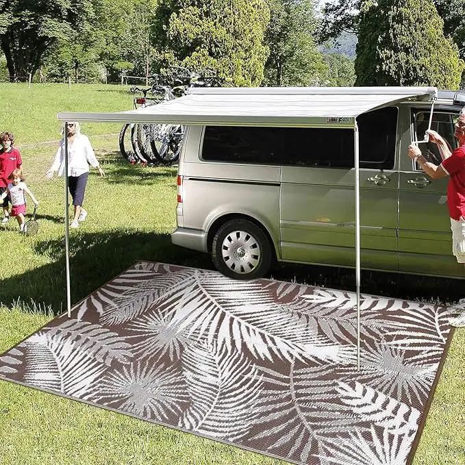 HiiARug Outdoor Rug 6x9Ft Outdoor Plastic Straw Rug Waterproof Outdoor Rugs for Patios Clearance Large Reversible Patio Mat Outdoor Area Rug for Patios Deck Beach RV Camper Backyard,Brown&White by GreenHaven Gardens
