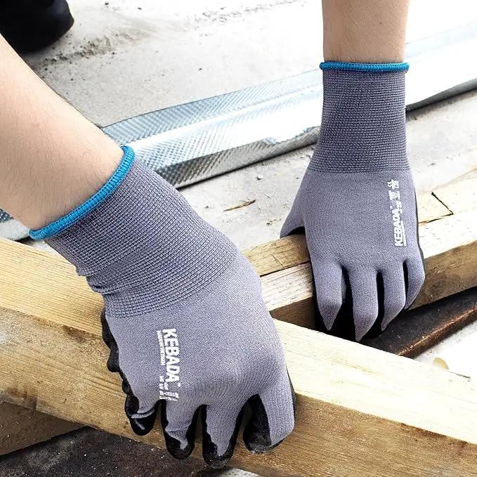 Kebada Work Gloves for Men and Women, Foam Nitrile Coated Safety Gloves with Grip, Ideal for Warehouse Package Handling, Gardening, Mechanic and Construction, Medium by GreenHaven Gardens