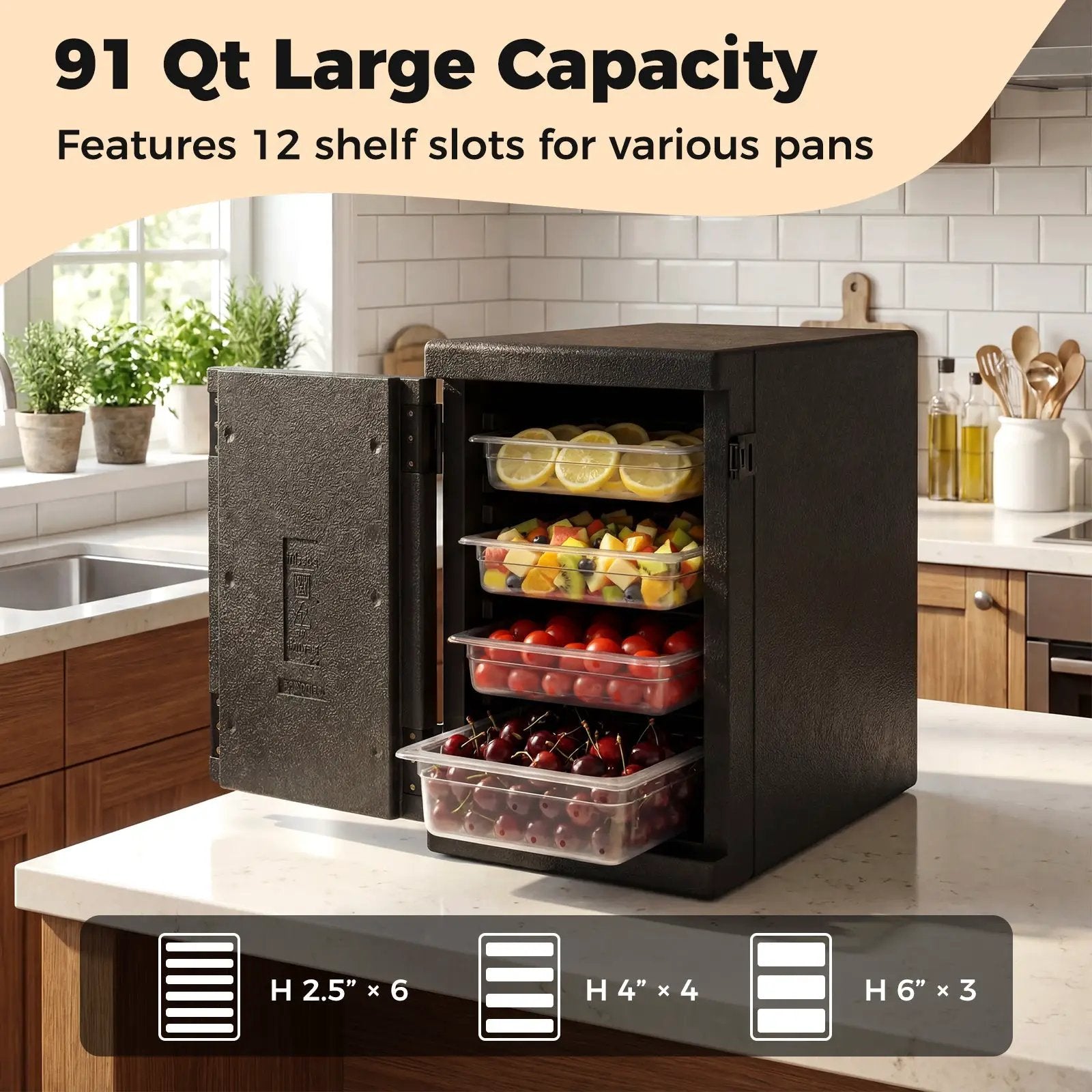 91 Qt Insulated Food Pan Carrier with Safety Buckles by DirectDeals