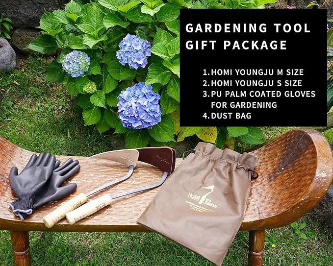 HandPlowHoe Gardentool with Safety Cover for Easy Gardening, Weeding and Farming Made by Korean Master Blacksmith (Small) by GreenHaven Gardens