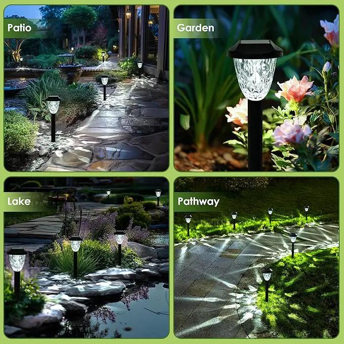 Solar Outdoor Lights Waterproof,Solar Pathway Lights Outdoor with Great Pattern, Auto On/Off Garden Decor for Outside Garden Walkway Driveway Pathway(12 Pack) by GreenHaven Gardens