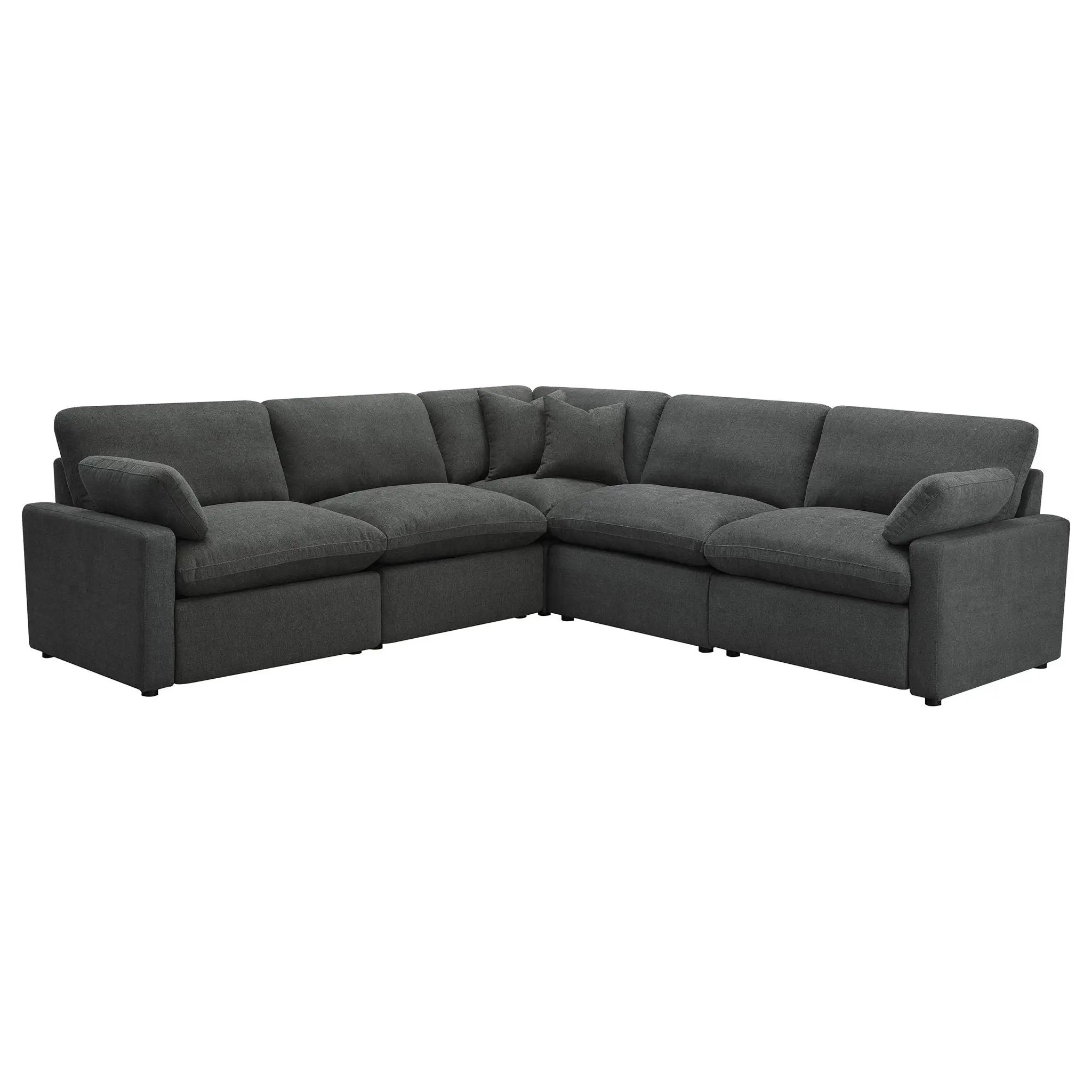 Collins 5-piece Modular Power Reclining Sectional Dark Grey by Unique Piece Furniture