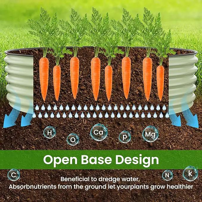 5x2x1.4 Ft Raised Garden Bed, Planter Box Outdoor with Rubber Edge Zinc-Aluminum-Magnesium Stainless Steel Durable Metal Garden Beds Kit for Vegetables, Flowers, Herbs and Succulents, Light Green by GreenHaven Gardens
