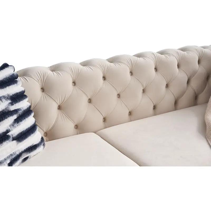 Chesterfield - Modern Tufted Living Room Sofa, 84.25''W Couch by Unique Piece Furniture
