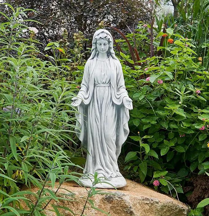 TOETOL Virgin Mary 29.9 Inch Outdoor Statue Religious Blessed Mother Garden Decor Statues Catholic Mother Mary Yard Patio Deck Home Entryway Hallway Sculpture by GreenHaven Gardens