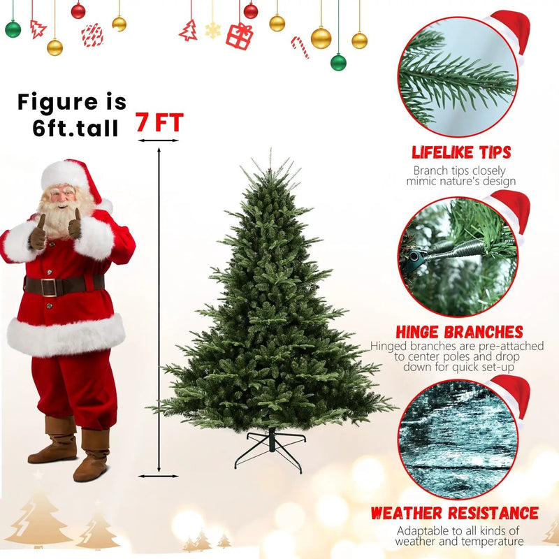 Full-Shaped 6 Ft Christmas Tree with 1673 PE/PVC Tips by HouseOfZazla