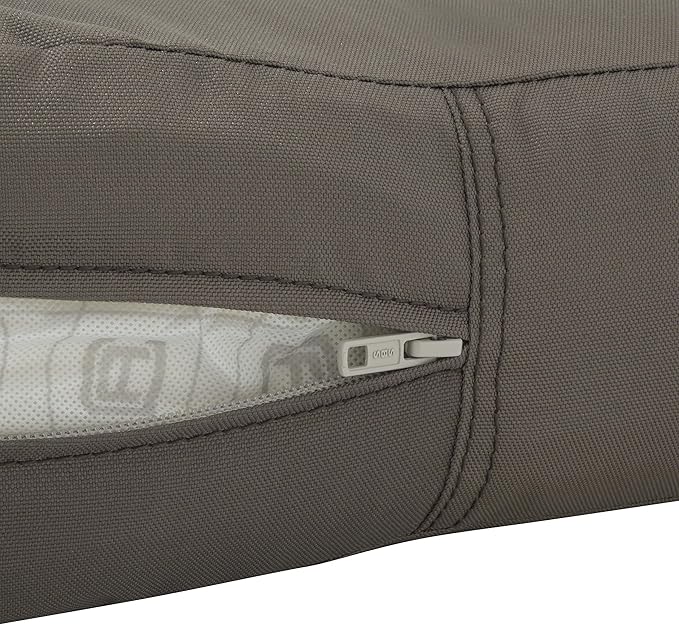 Classic Accessories Ravenna Water-Resistant Patio Lounge Chair/Loveseat Cushion, 25 x 27 x 5 Inch, Dark Taupe by GreenHaven Gardens