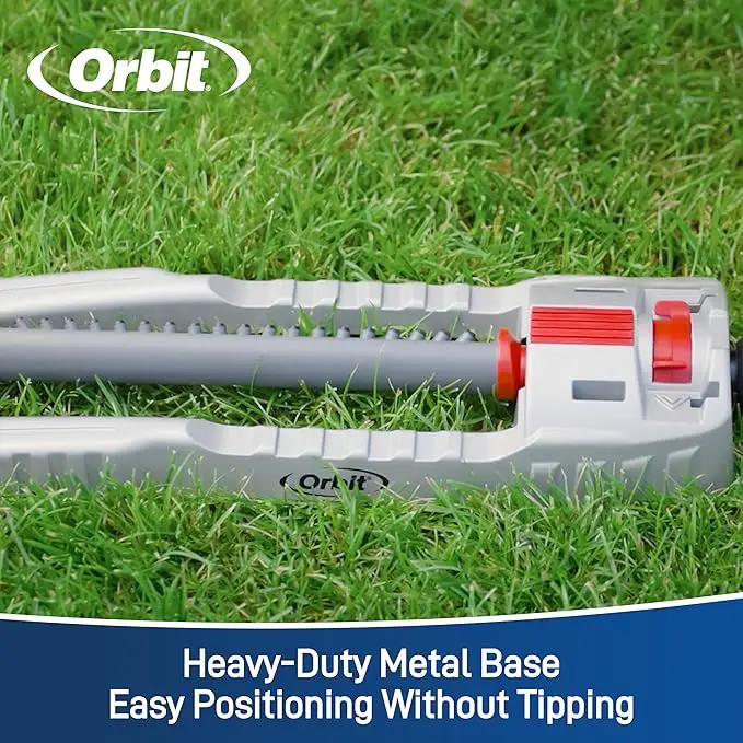 Orbit 56281 Oscillating Water Sprinkler for Lawn and Garden with Metal Base and Custom Pattern Dial (Waters up to 4,000 Square Feet) by GreenHaven Gardens