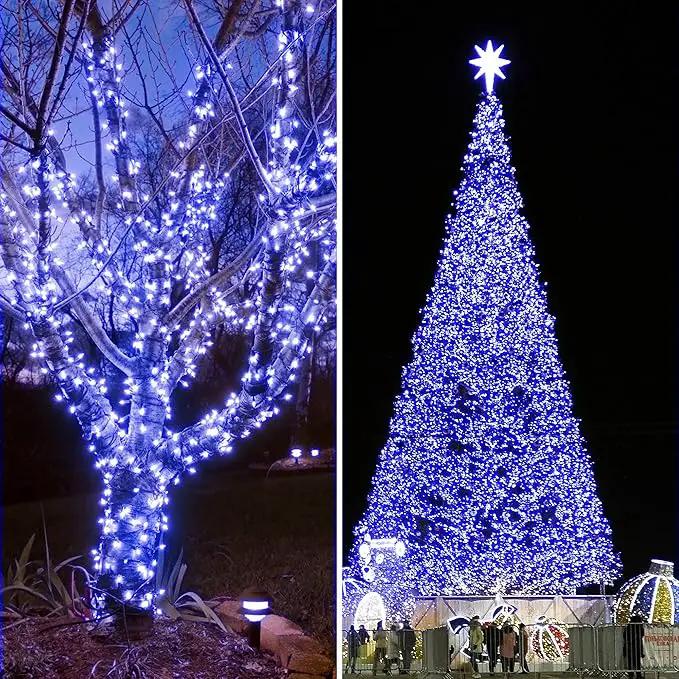 KNONEW 403ft 1000 LED String Lights Outdoor Christmas Light 8 Modes & Timer Fairy Lighting Plug in Waterproof for Xmas Yard Tree Wedding Party Holiday Decorations (Blue) by GreenHaven Gardens