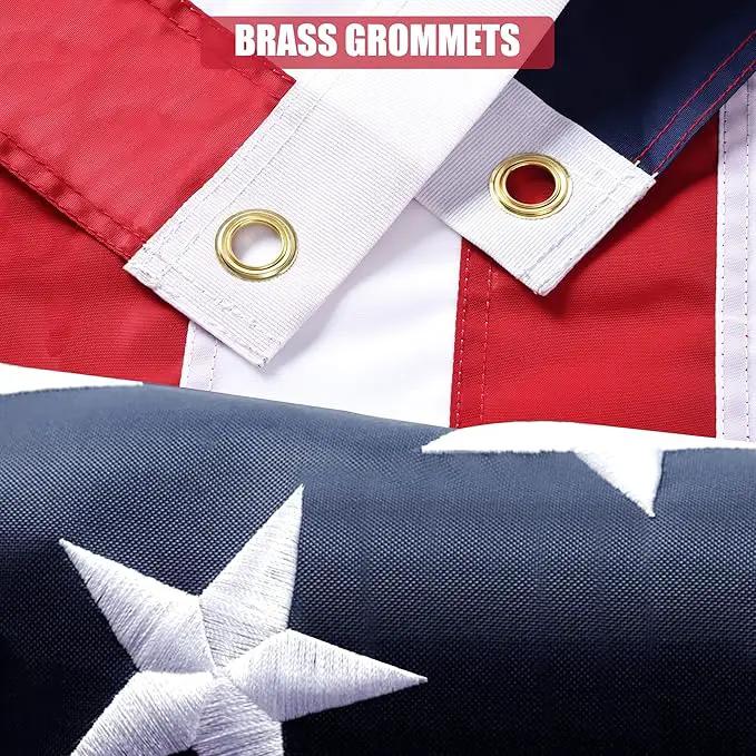 American Flag 30x50 Ft, Outdoor Premium US Flags, Heavy Duty Durable, 420D Oxford Nylon, Embroidered Stars, Brass Grommets by GreenHaven Gardens