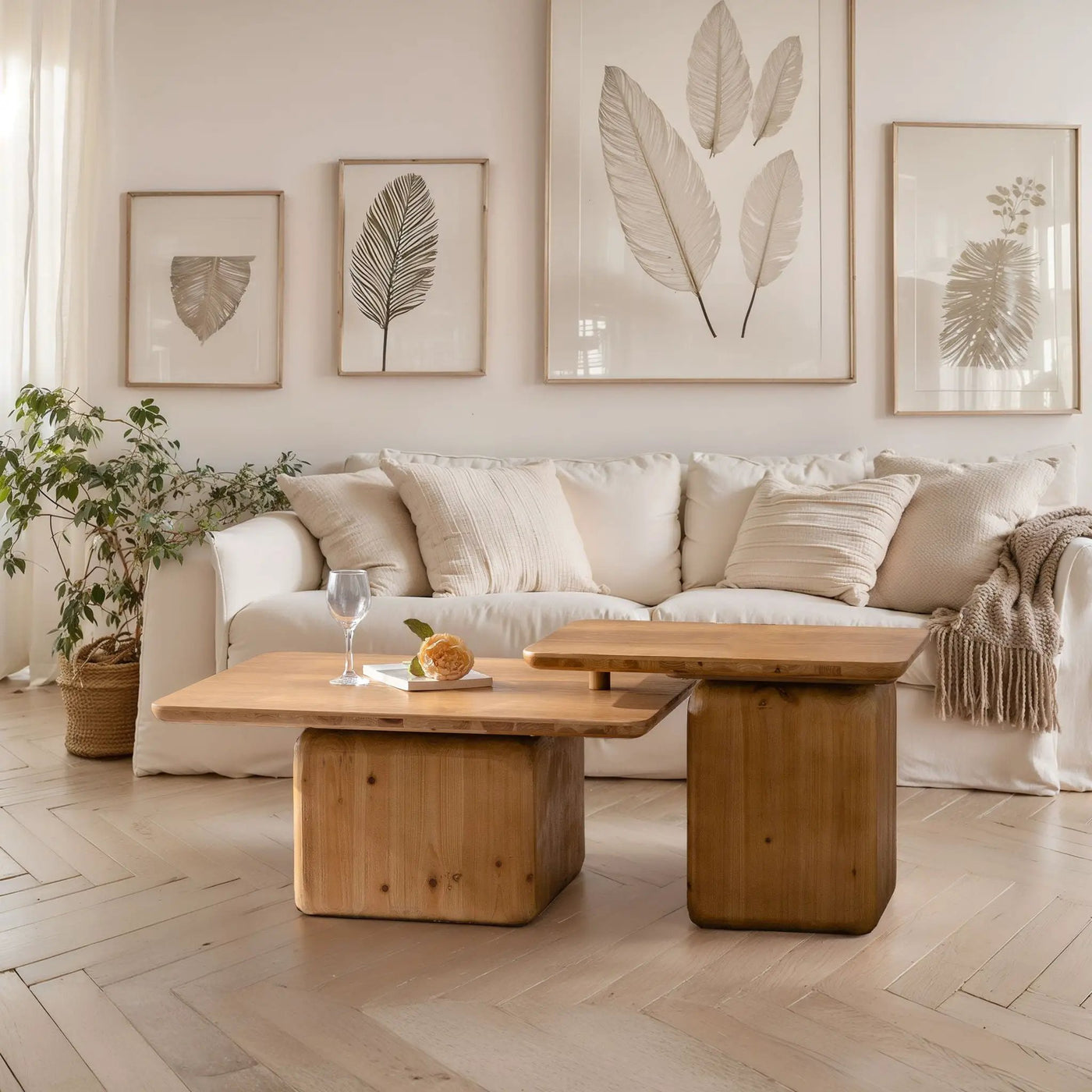 Square Coffee Table Set (Set of 2) by HouseOfZazla