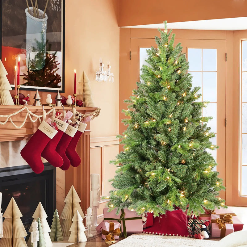 7.5FT Christmas Tree with 1599 Tips and 450 Warm Lights by HouseOfZazla