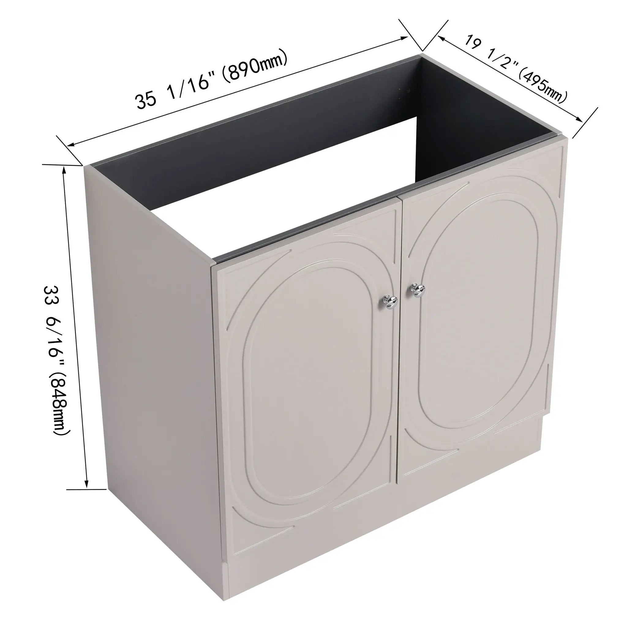 Modern Freestanding Bathroom Vanity With Soft Close Cabinet Doors
