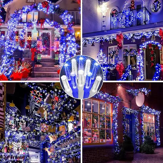 Heceltt 360 LED 118 FT String Lights Outdoor, 8 Modes Christmas Lights, IP44 Waterproof Christmas Tree Lights with Timer and Memory for Xmas Yard Party Home Garden Decorations (Blue and White) by GreenHaven Gardens