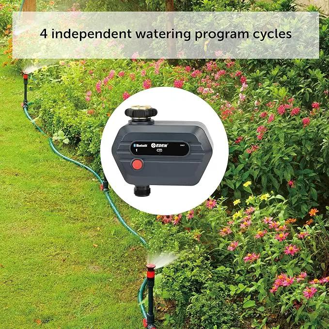 Eden 25441 1-Zone Bluetooth Water Timer for Smart Irrigation - Remote Control via App, Customizable Scheduling, and Water Delay Setting by GreenHaven Gardens
