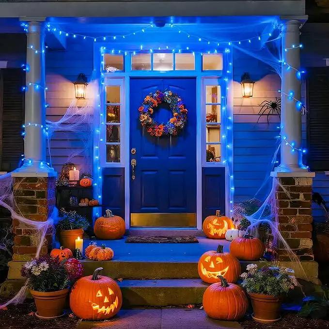 JMEXSUSS Connectable 100 LED Blue Christmas Lights Clear Wire, 8 Modes Blue Christmas Tree Lights Indoor Outdoor Plug in, 33ft Fairy String Lights for Christmas Tree, Xmas, Party, Garden by GreenHaven Gardens