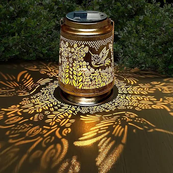 KY&BOSAM Fly Hummingbird Solar Lanterns Outdoor Waterproof Hanging Solar Lights Christmas Gifts for Women Men Metal Bird Decoration LED Solar Lantern Garden Decor for Yard,Tabletop,Pathway,Landscape by GreenHaven Gardens