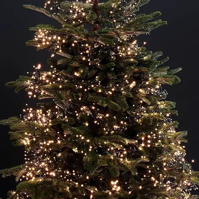Dazzle Bright Warm White Christmas String Lights, 164ft 2000 LED Waterproof Green Wire Fairy Lights with 8 Modes, Outdoor Lights for Xmas Tree Holiday Wedding Party Christmas Decorations by GreenHaven Gardens