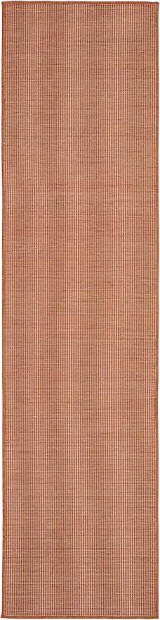 Nourison Positano Indoor/Outdoor Terracotta 2'2" x 8' Area Rug, Easy Cleaning, Non Shedding, Bed Room, Living Room, Dining Room, Backyard, Deck, Patio (2x8) by GreenHaven Gardens