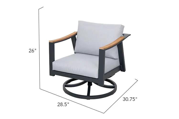 2 Nova Aluminum Swivel Rocking Chair by Outdoor-USA®
