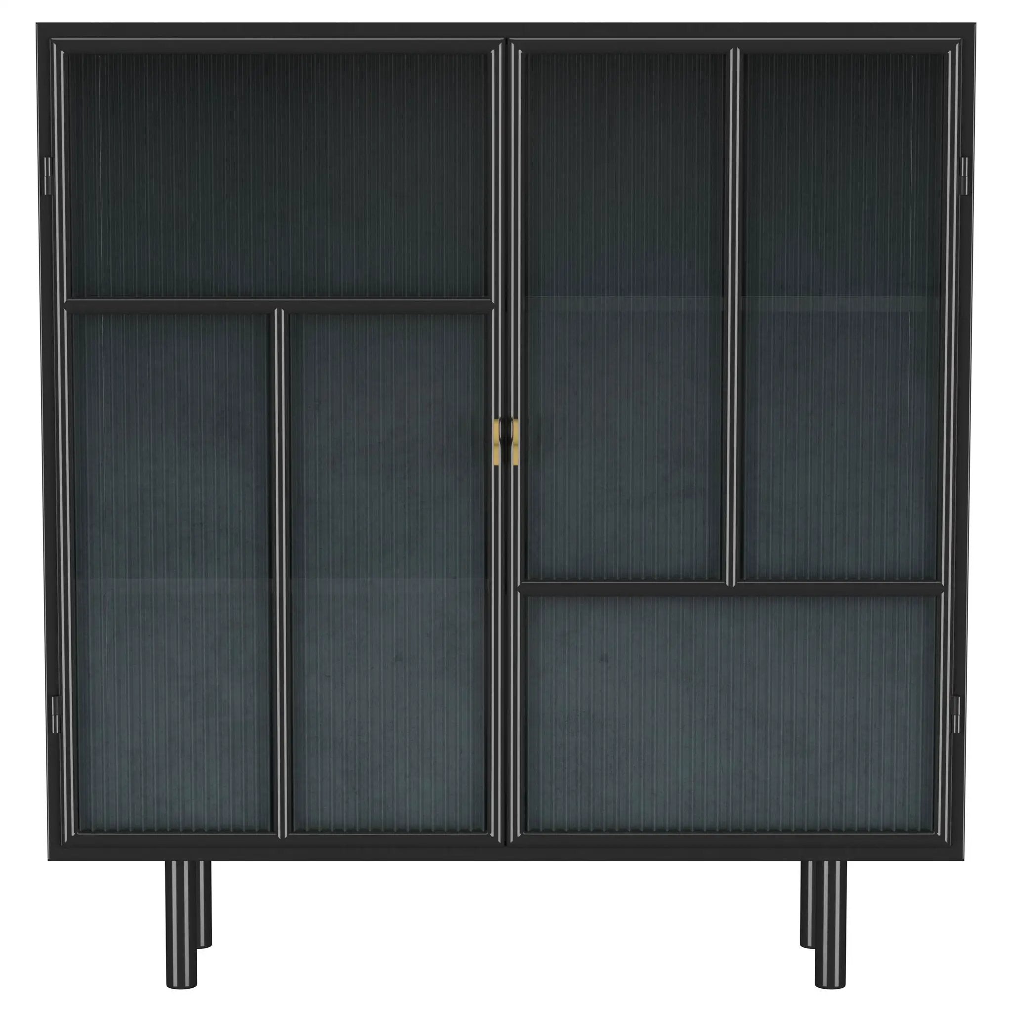 Dalia 2-door Accent Storage Cabinet with Shelving Black by Unique Piece Furniture