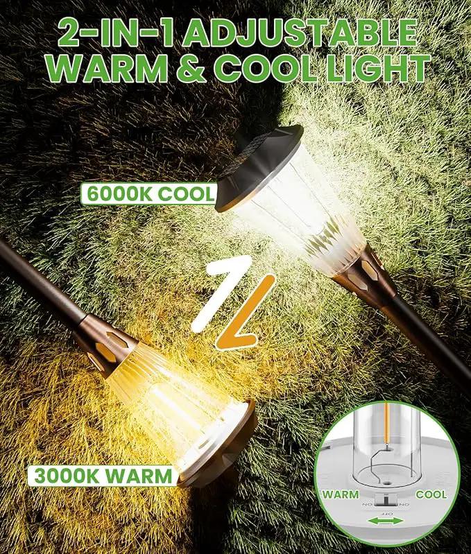 Bright Solar Lights Outdoor 6 Pack, 2-in-1 Cool&Warm Solar Pathway Lights, Pathway Landscape Lighting Waterproof IP65, Auto On/Off Outdoor Light for Yard Walkway Garden Driveway Landscape by GreenHaven Gardens