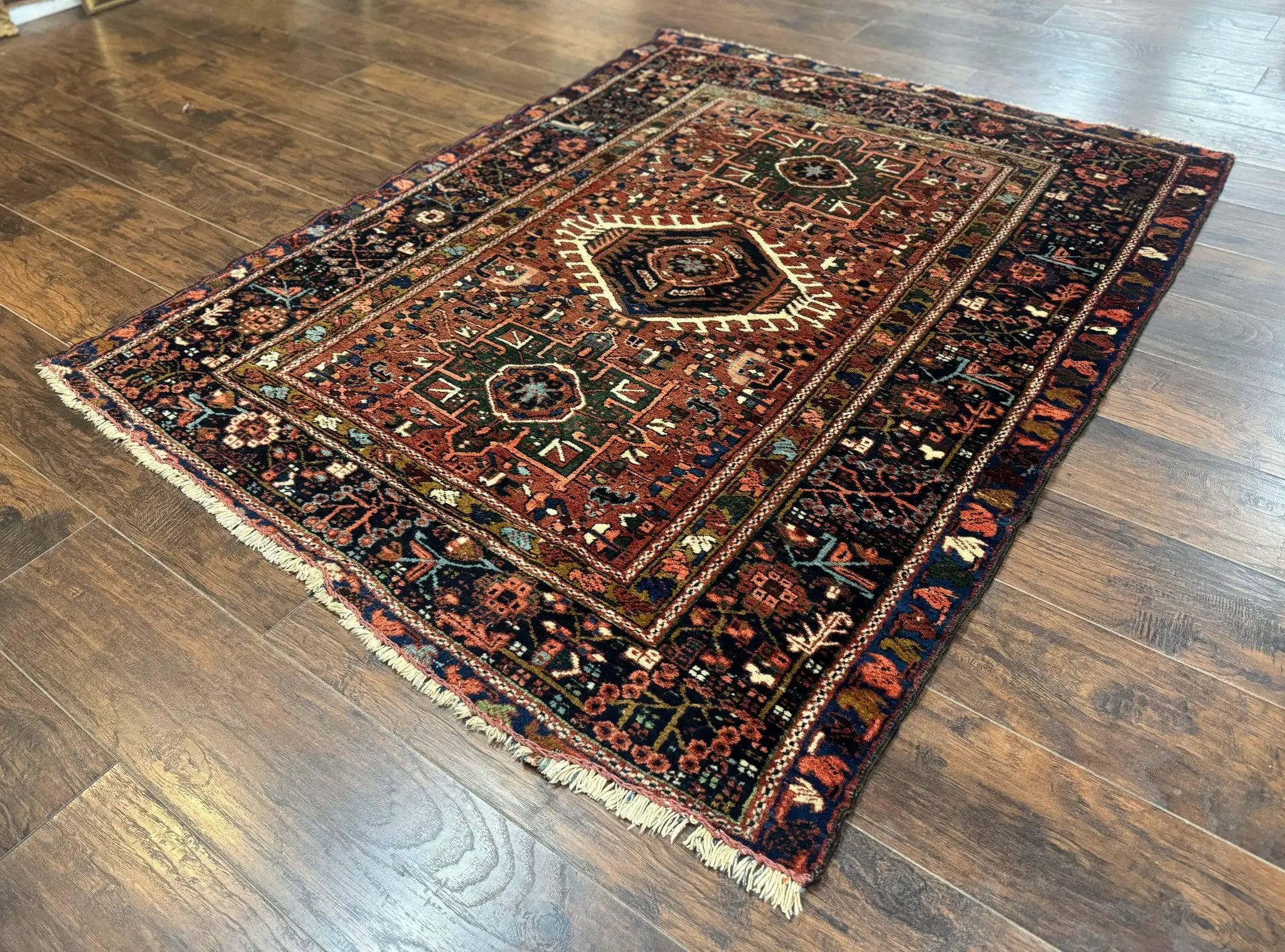 Antique Persian Karajeh Heriz Rug 5x6 by Jewel Rugs
