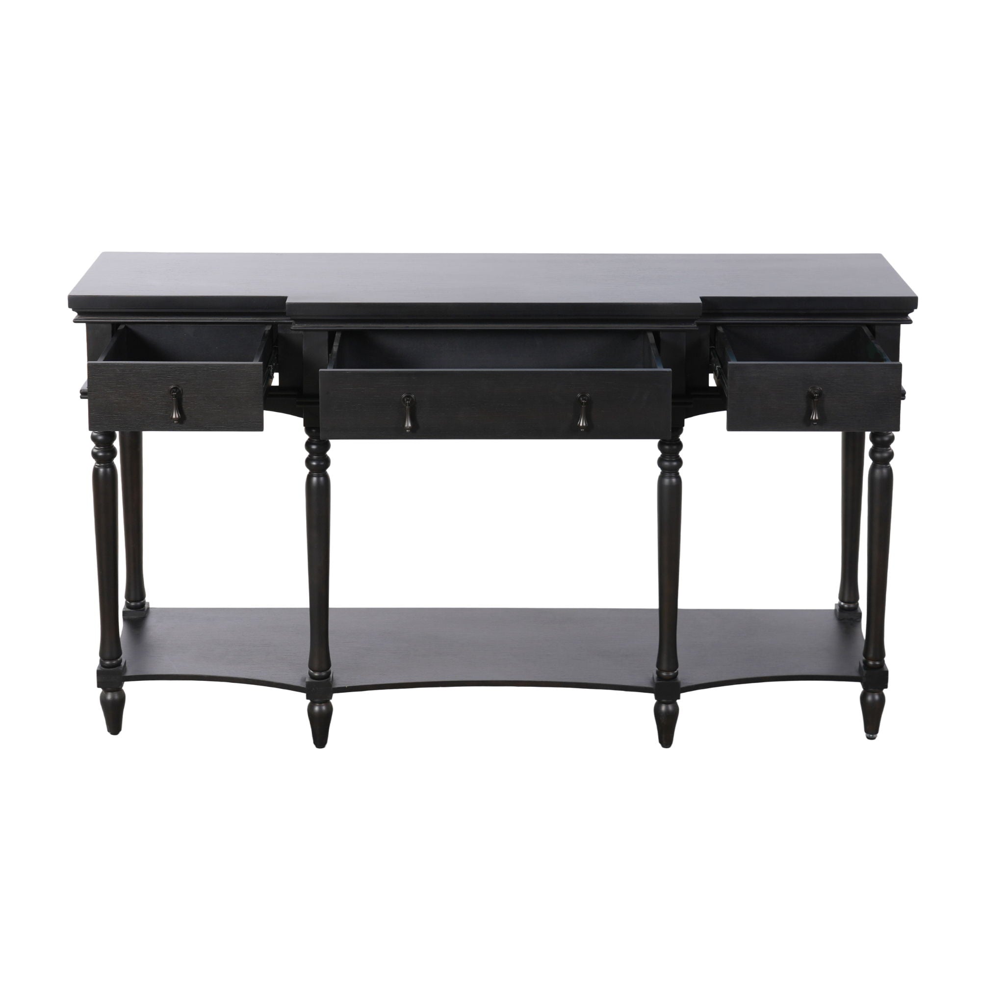 Retro Console Table With 3 Soft Close Drawers by HouseOfZazla