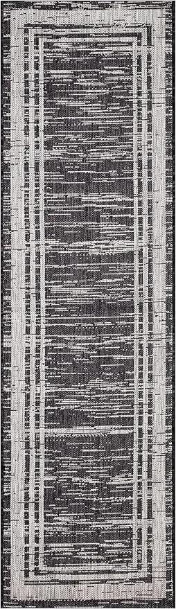 Keen Home Design Outdoor Runner Rug - 2x8 Washable Indoor/Outdoor Rug for Patio, Balcony, Kitchen, Garden, Beach, Deck and Porch. Size: 2'2" x 7'7" by GreenHaven Gardens