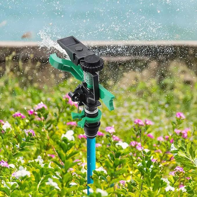 1/2 Inch Plastic Impact Sprinklers Heads Adjustable 0-360 Degree Pulsating Oscillating Watering Sprinkler Head for Garden Law Grass Yard Irrigation Supplies (4 Pieces) by GreenHaven Gardens