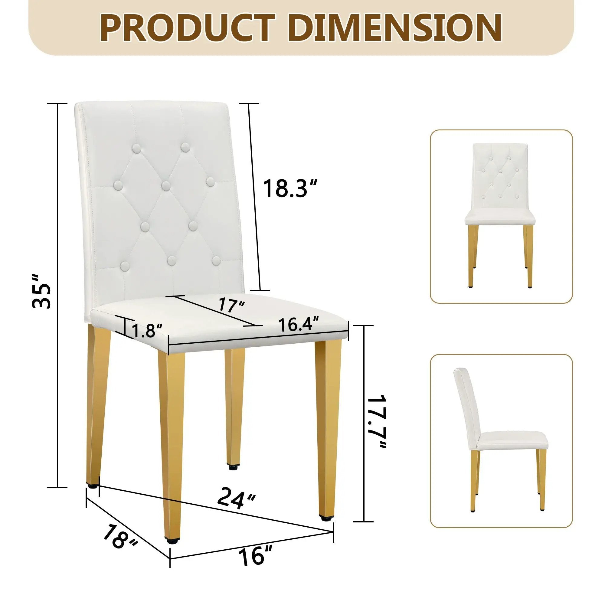 Dining Chairs With Ergonomic Buckle Backrest Comfort by HouseOfZazla
