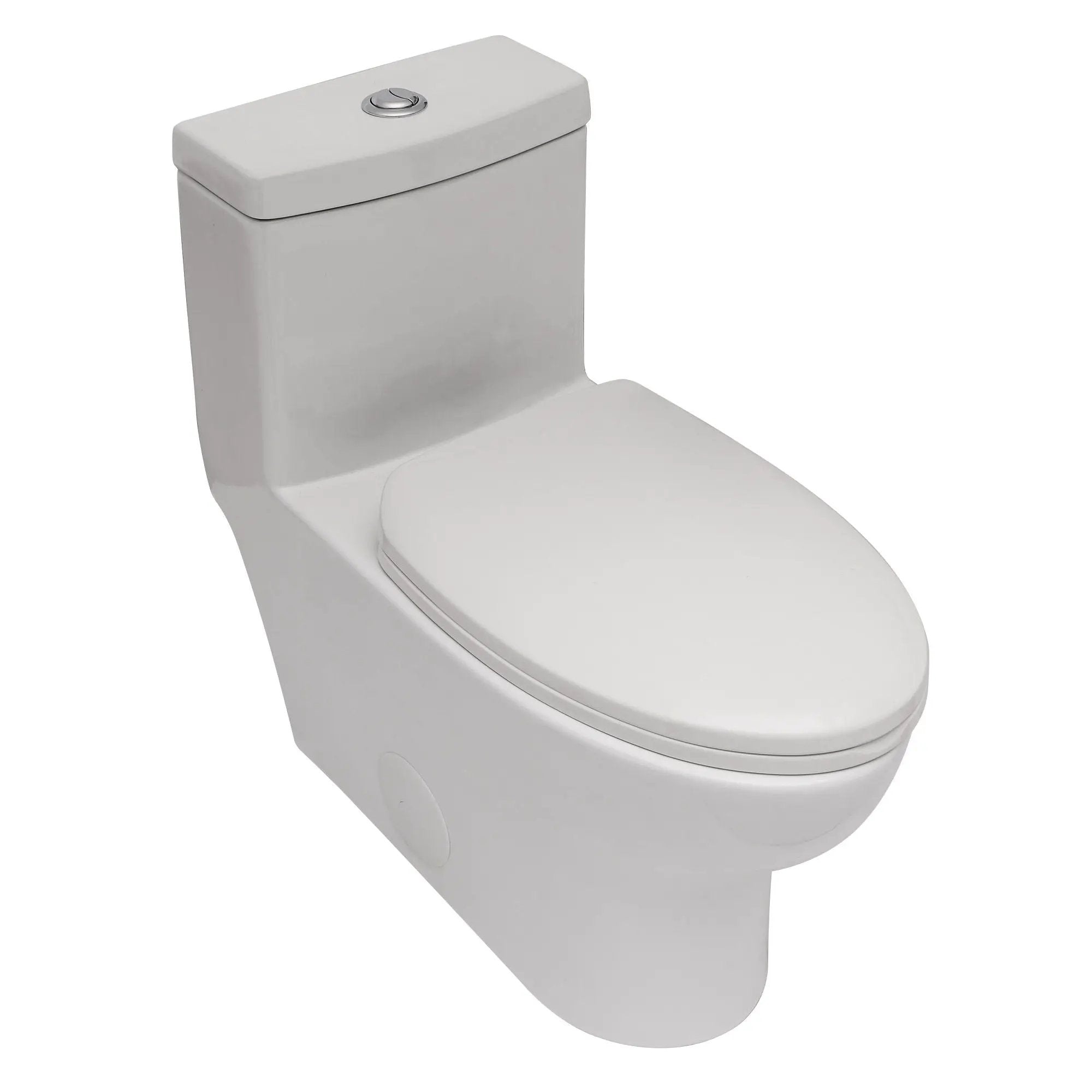 Modern Ceramic 1 Piece Toilet With Dual Flush And Soft Closing Seat - White by HouseOfZazla