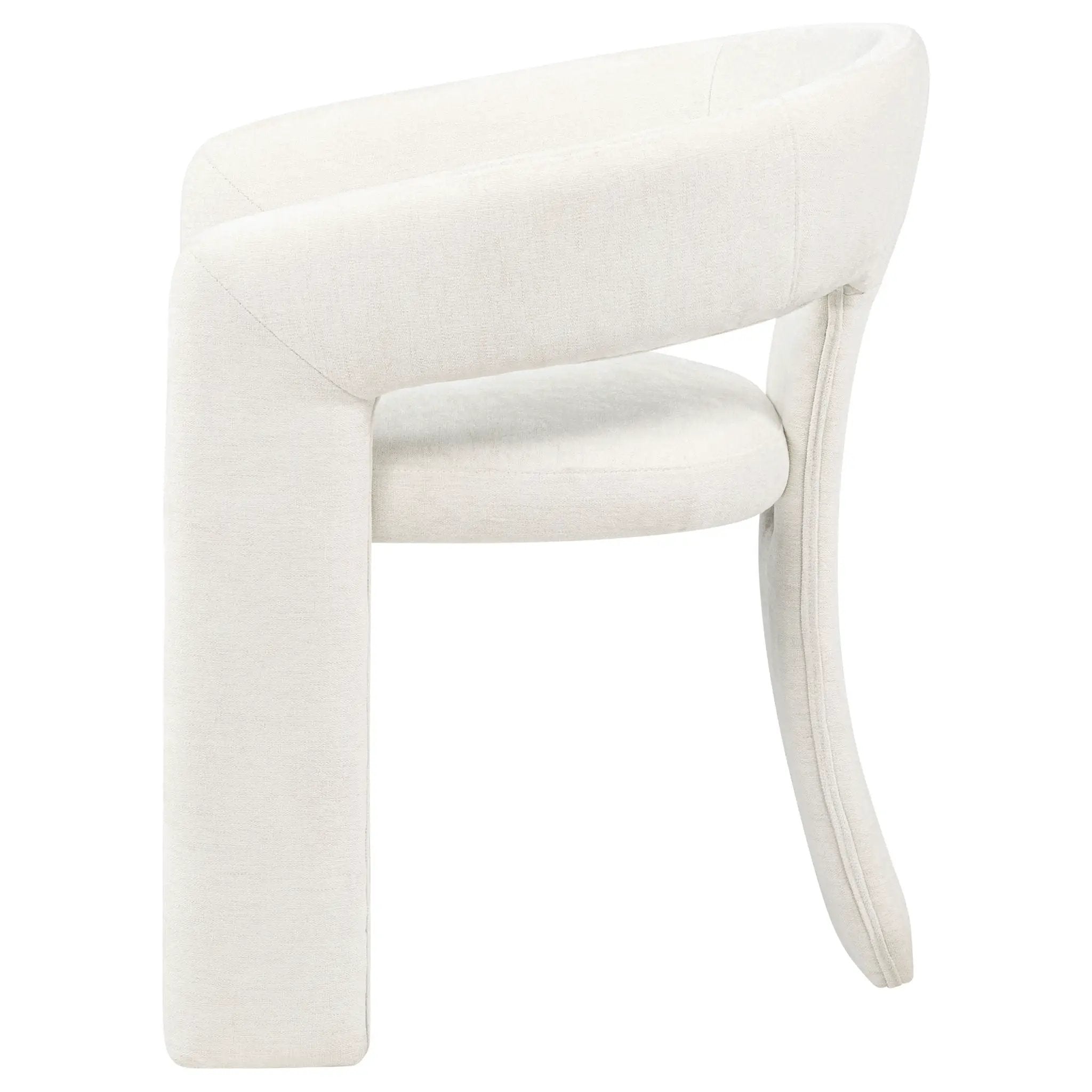 Carlow Upholstered Dining Arm Chair White (Set of 2) by Unique Piece Furniture