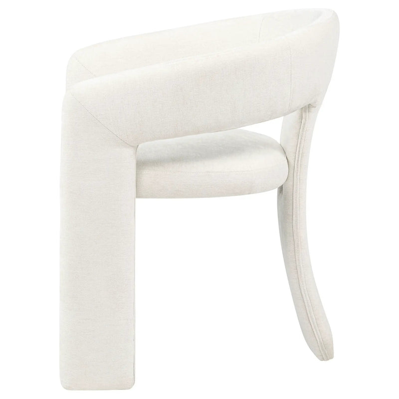 Carlow Upholstered Dining Arm Chair White (Set of 2) by Unique Piece Furniture