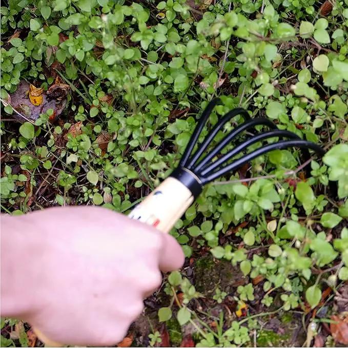KAKURI Hand Cultivator Garden Tool 10", Handheld Rake for Weeding, Digging, Cultivating, Hand-Forged Japanese Steel, Made in Japan by GreenHaven Gardens