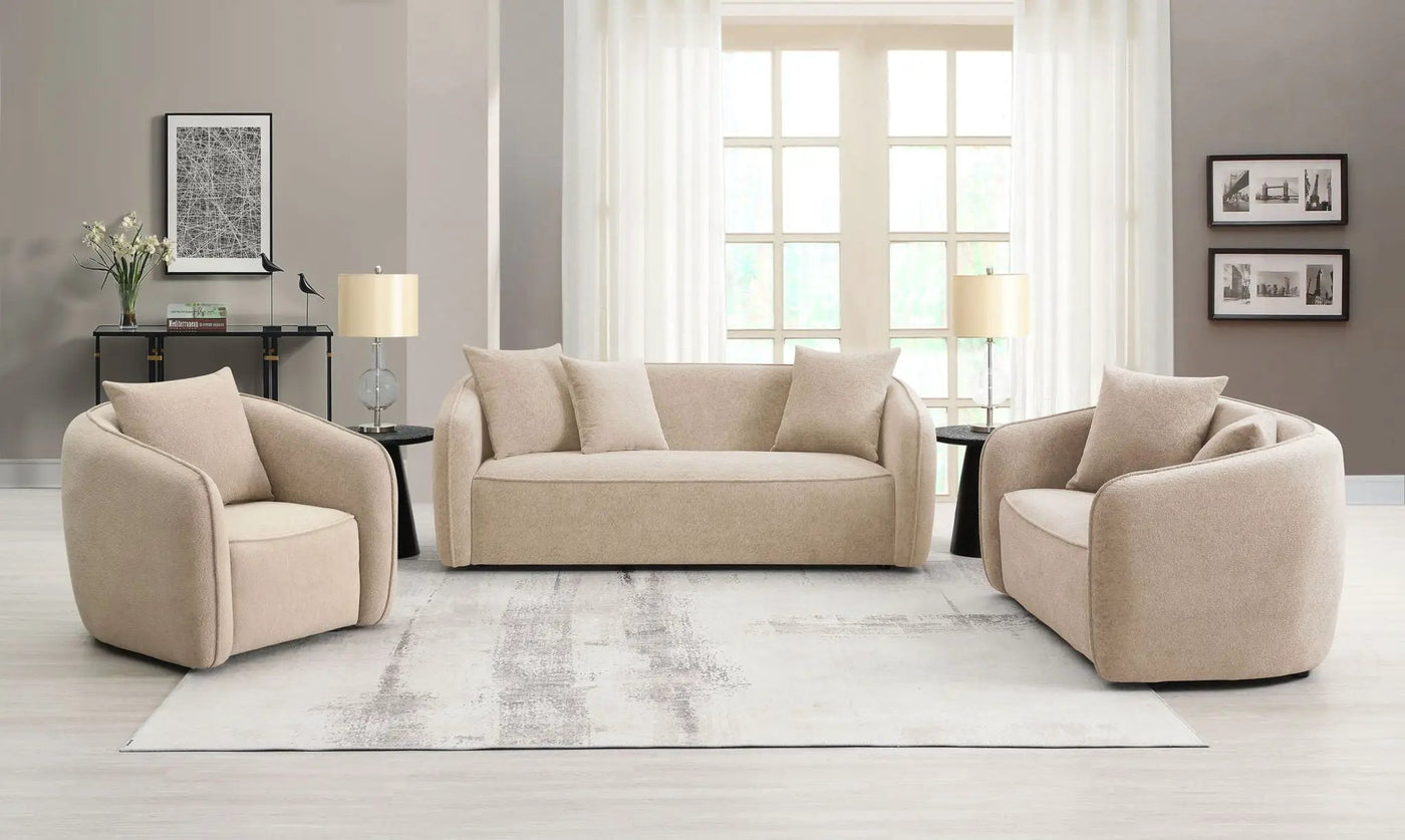 Keith - 3 Piece Living Room Set (Comes With Matching Color Toss Pillows) by Unique Piece Furniture