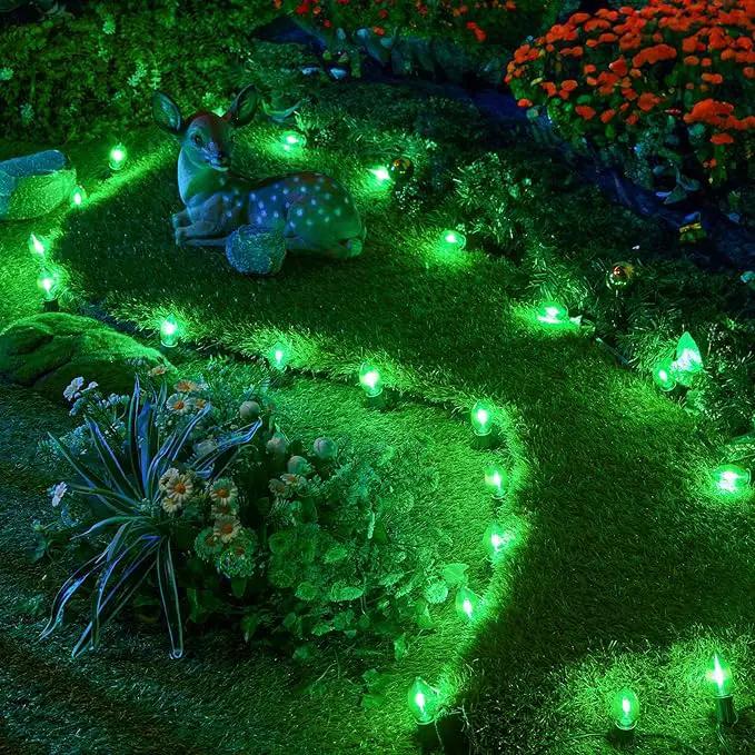 Green C7 LED Christmas String Lights, 25FT Shatterproof Christmas Lights with 25+1 Bulbs, Outdoor String Lights for Christmas Tree Patio Roofline Garden Yard Party Backyard Holiday Decorations by GreenHaven Gardens