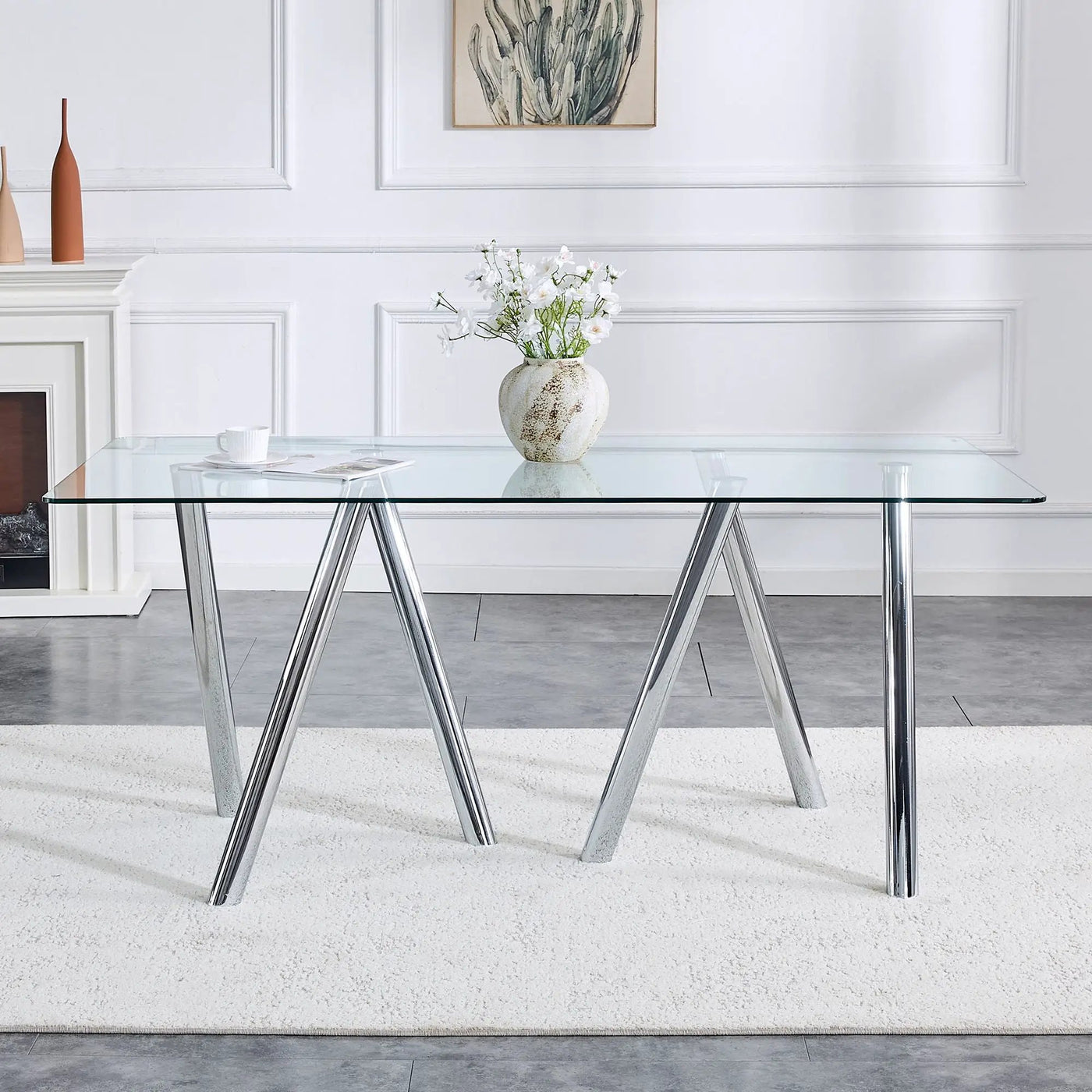 Dining Table With Transparent Surface by HouseOfZazla