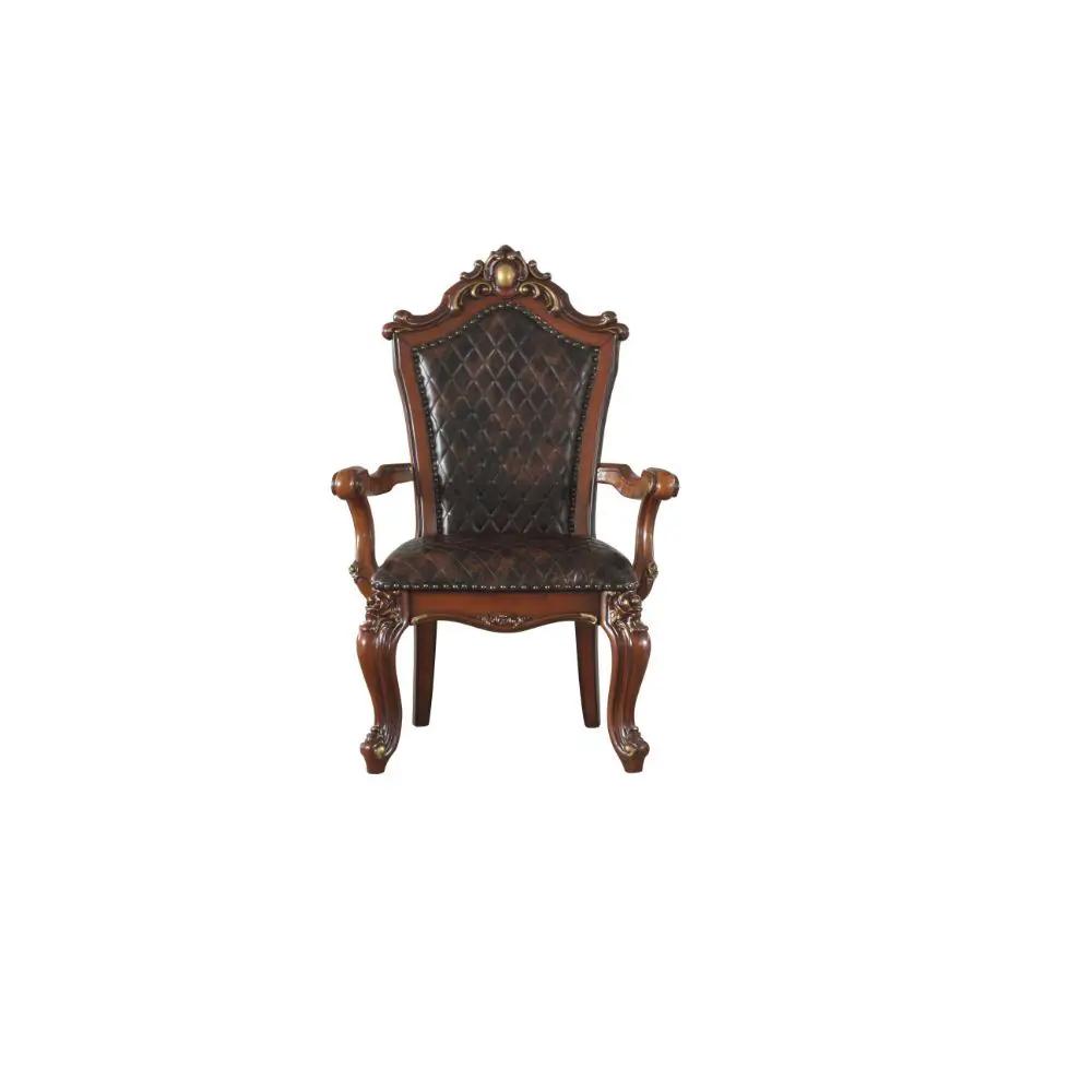 Picardy - Arm Chair (Set of 2) - Synthetic Leather & Honey Oak by Unique Piece Furniture