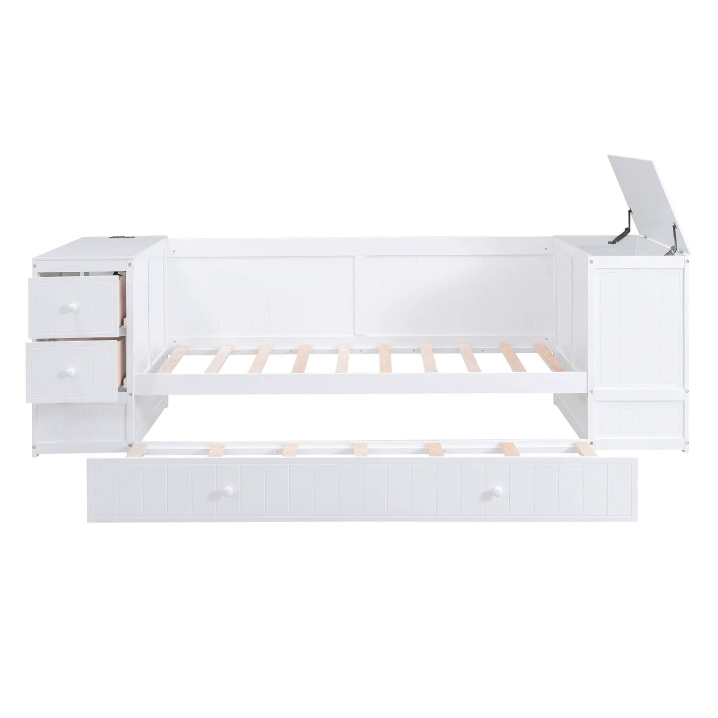 Daybed With Storage Arms, Trundle And Charging Station by HouseOfZazla