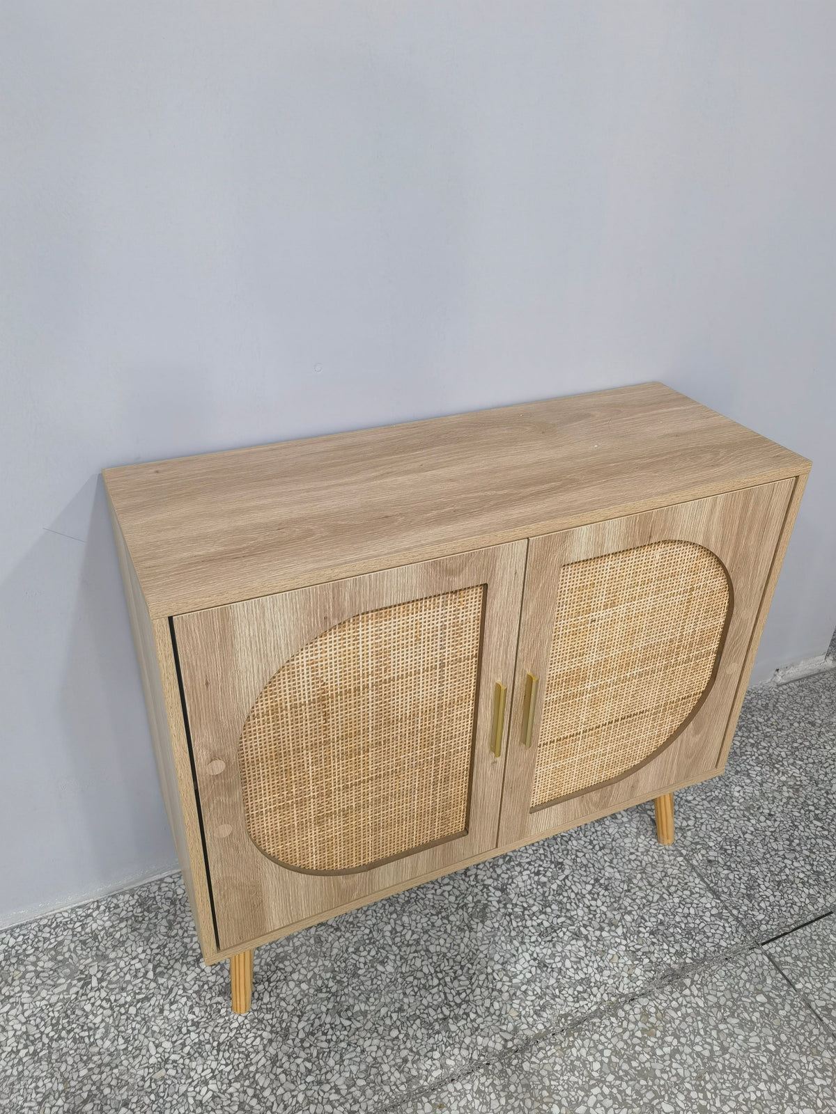 Buffet Cabinet with Storage with Modern Farmhouse Design - Black, photo 6 of 10
