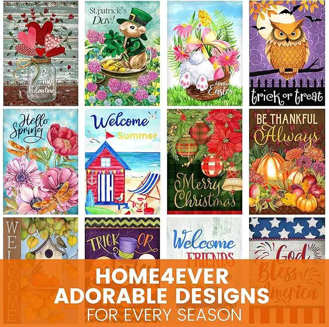 Spring Garden Flags 12.5x18 Double Sided - Floral Watering Can Flag Printed in Premium Polyester - Seasonal House Welcome Banner for Outdoor, Yard, Lawn, Deck, and Patio - Suits Most Holder by GreenHaven Gardens
