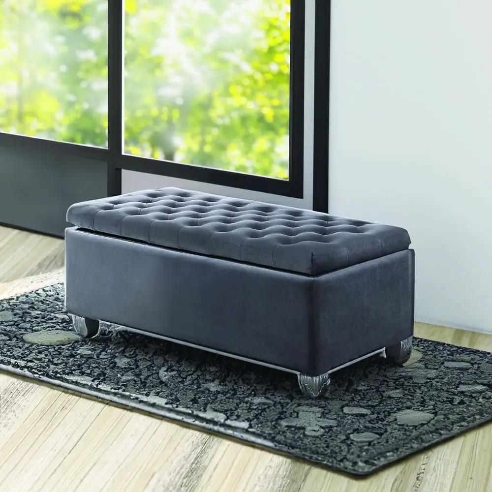 Rebekah - Bench With Storage - Gray Fabric by Unique Piece Furniture