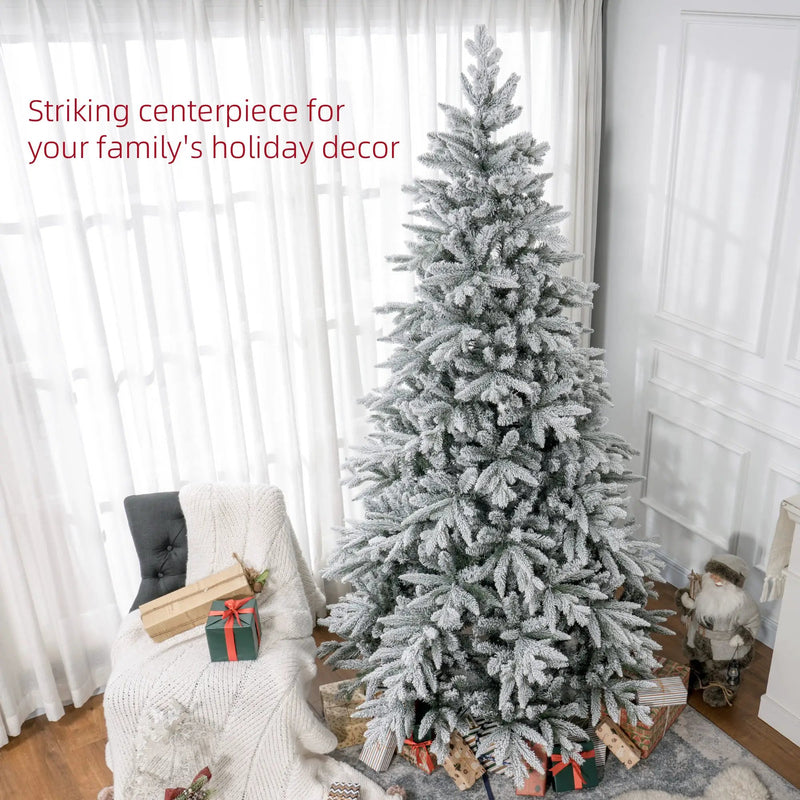 HOMCOM 8ft Snow Flocked Artificial Christmas Tree by HouseOfZazla