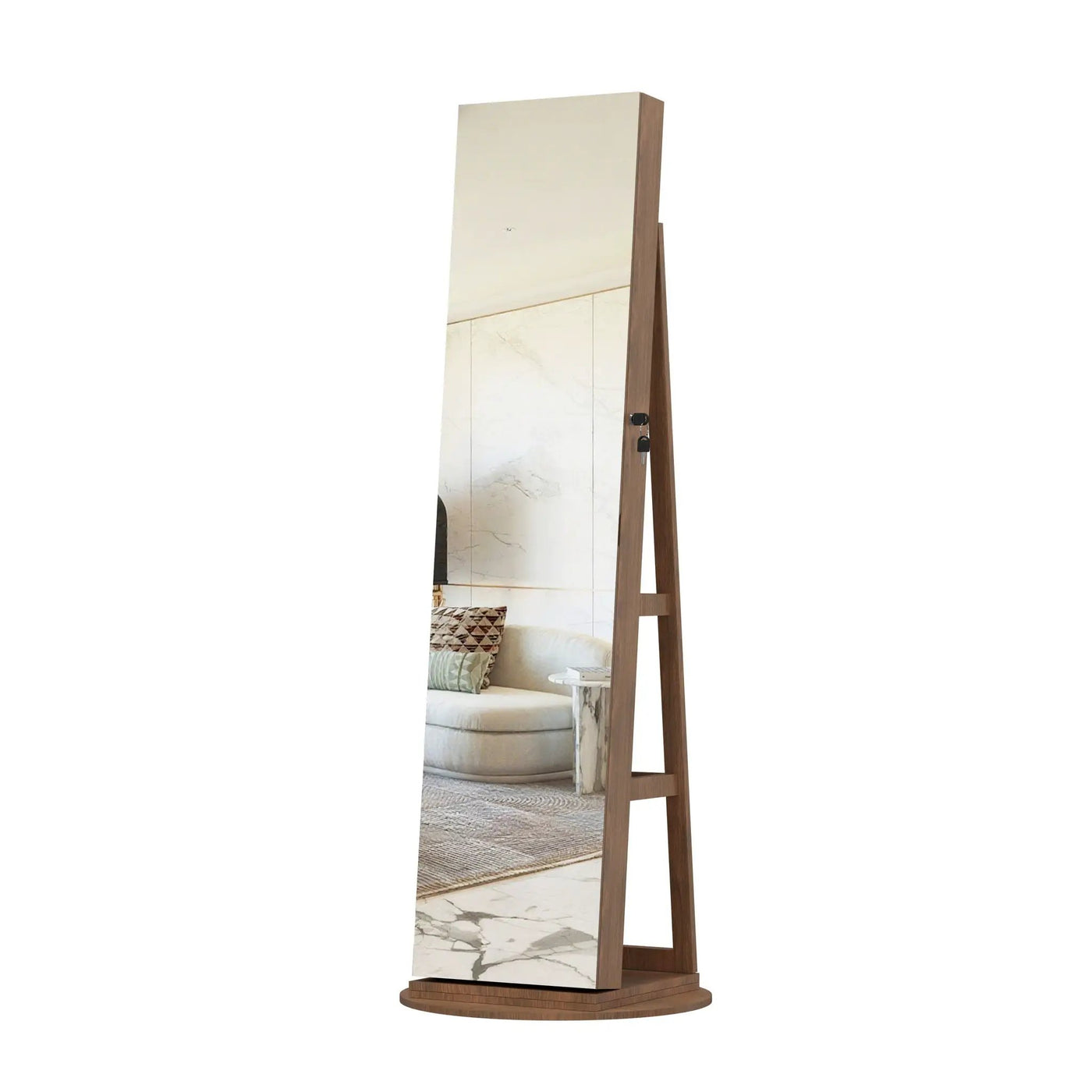 Swivel Jewelry Cabinet With Full Length Mirror by HouseOfZazla