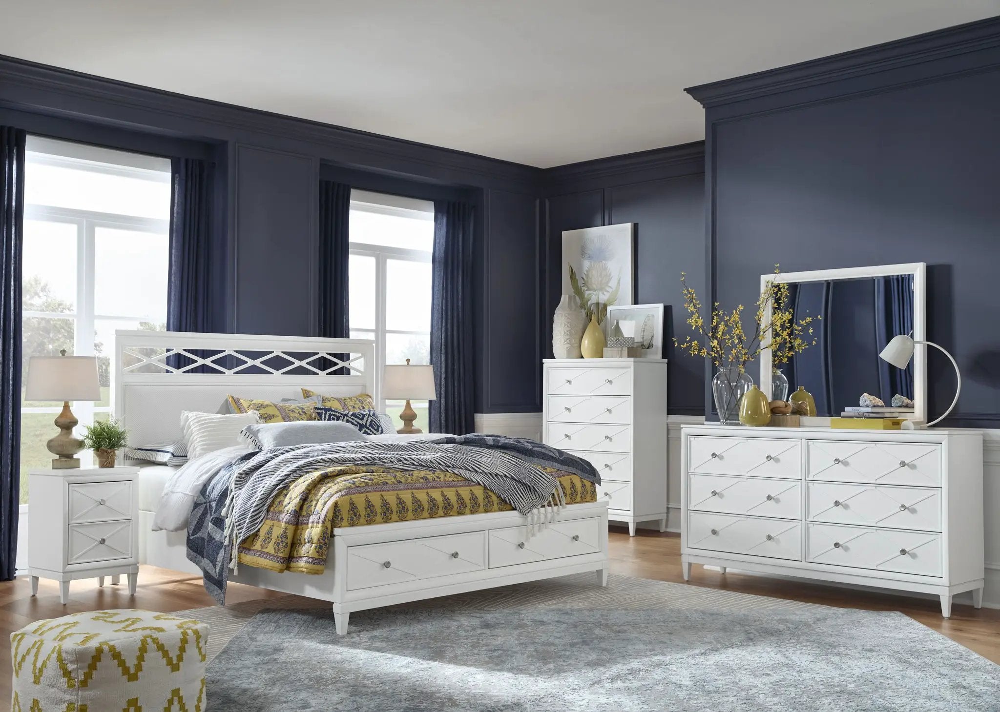 Springhouse - Upholstered Panel Storage Bed by Unique Piece Furniture
