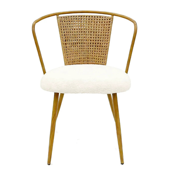 Dining Chairs With Wing Back Design For Kitchen (Set of 2) - Beige / Brown