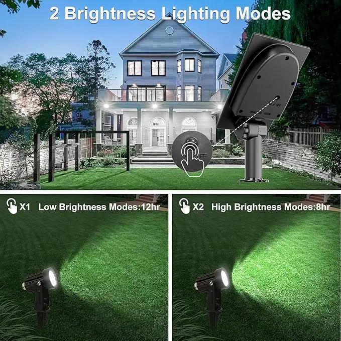 Solar Spot Lights Outdoor, Solar Landscape Spotlights IP65 Waterproof 9.8ft Cable,Auto On/Off Outdoor Wall Lights for Garden Yard Driveway Porch Walkway Pool (6000K White) by GreenHaven Gardens