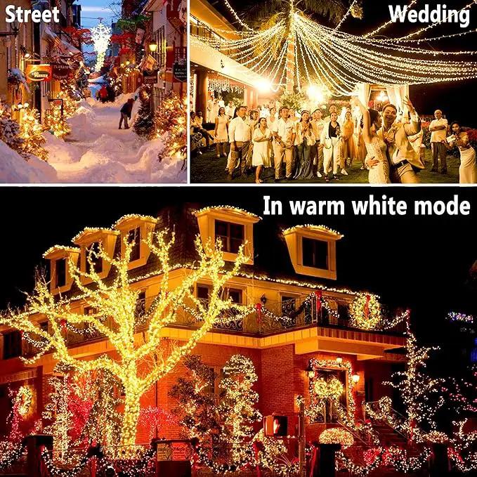 KNONEW 403FT 1000 LED Christmas Lights Color Changing Outdoor String Lights with 11 Modes & Timer Fairy Light Plug in Waterproof Fairy Lights for Xmas Yard Tree Wedding Party(Warm White to Multicolor) by GreenHaven Gardens